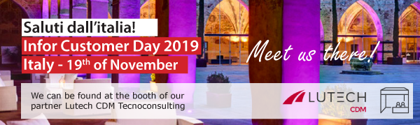 Meet us at Infor Customer Day 2019, 19th of November