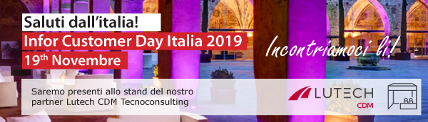 Infor Customer Day Italia 2019, 19th Novembre, Incontriamoci li