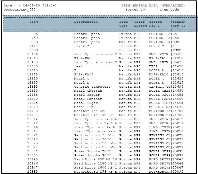 Example of Reports that convert automatically to Excel